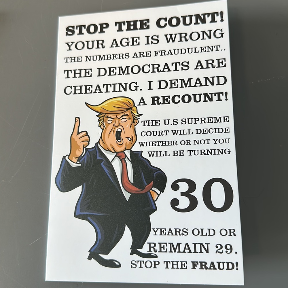 Trump birthday card